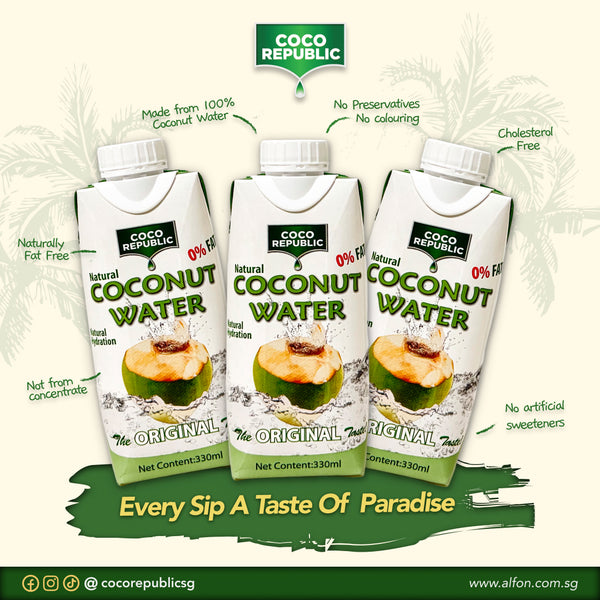 Set of 3 - 330ml Coco Republic Coconut Water (Original)